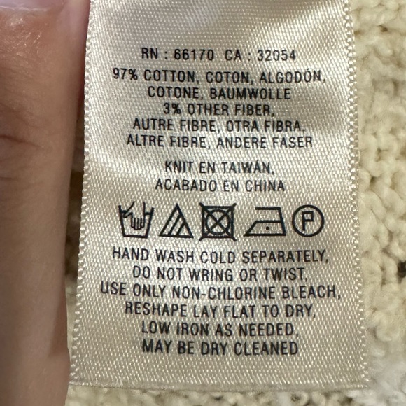 Anthropologie sweater women XS cotton blend long sleeve open knit white - Picture 6 of 10